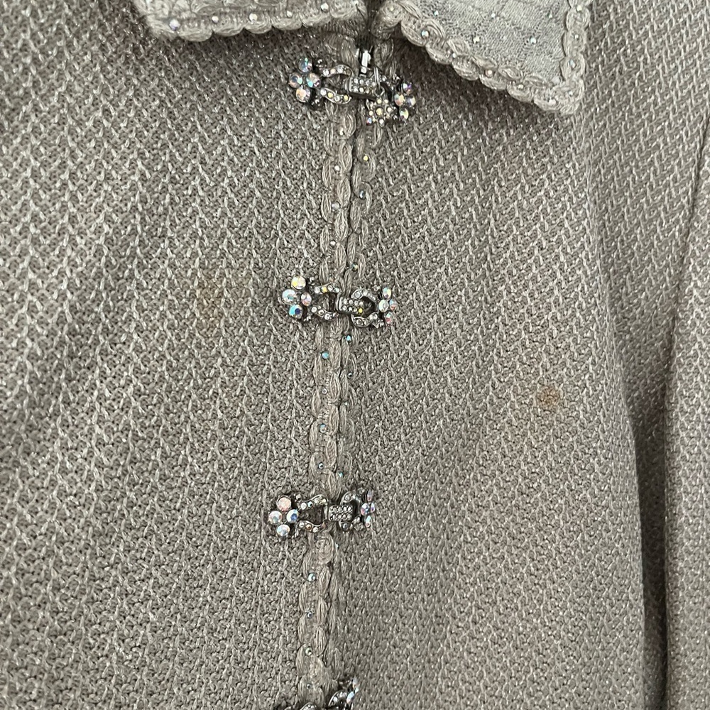 St. John Silver Textured Blazer - Picture 9 of 14